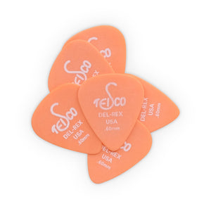 Del Rex Standard Guitar Pick, .60mm, 6-Pick Pack