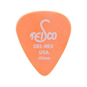 Del Rex Standard Guitar Pick, .60mm, 6-Pick Pack